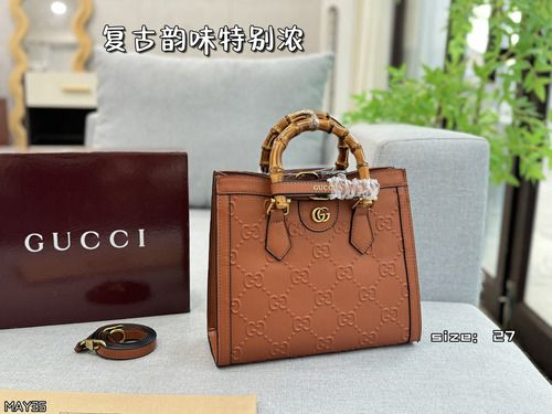 GUCCI Bamboo Handle Official Handbag