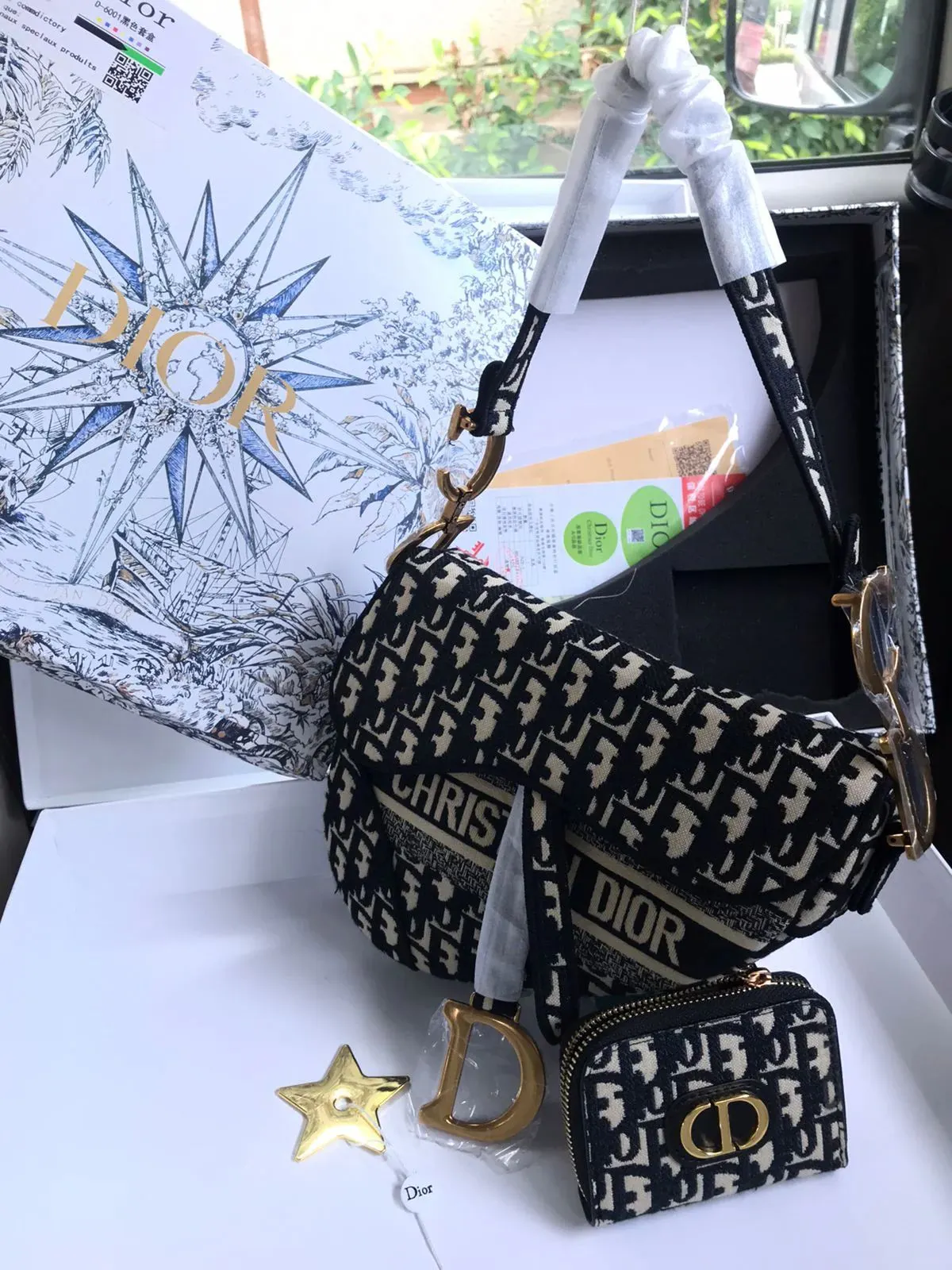 Dior Saddle Bag Strap with Wallet