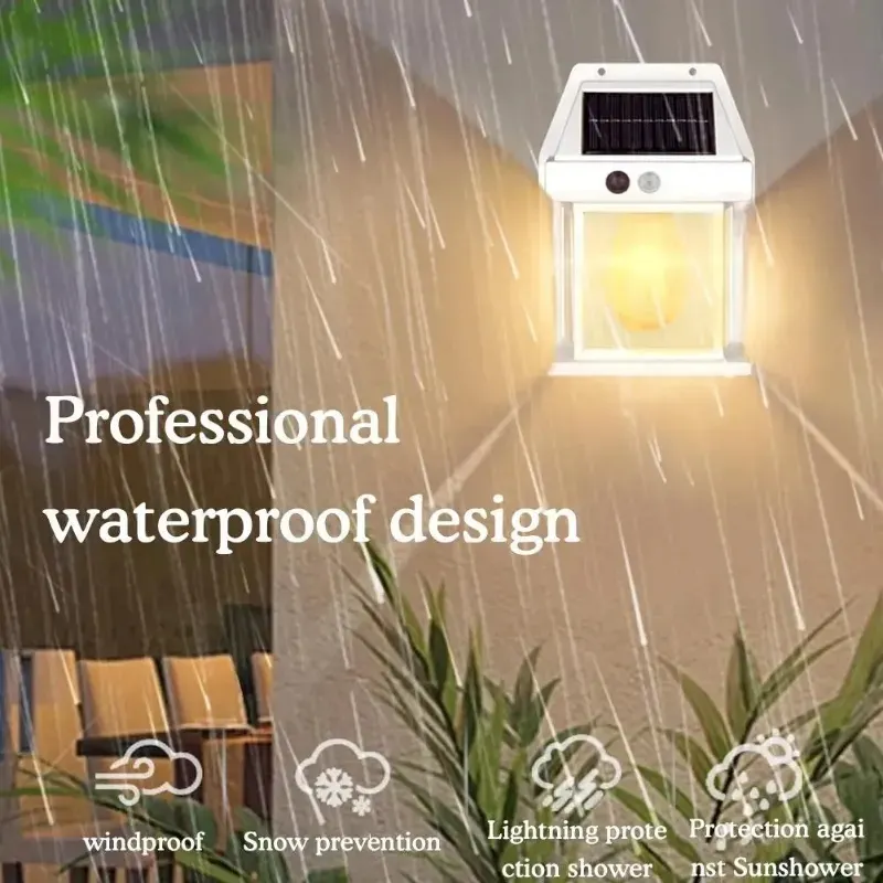 Solar Charge Motion Sensor Waterproof Wall Lamp - Image 3