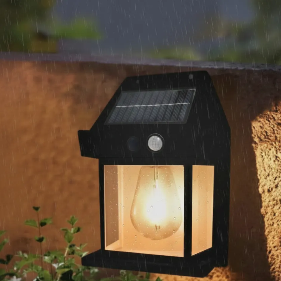 Solar Charge Motion Sensor Waterproof Wall Lamp | Outdoor Security Light
