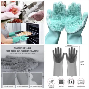 silicone cleaning gloves