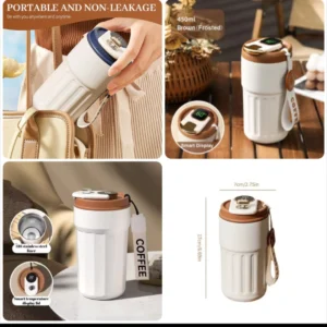 portable LED temperature display coffee mug