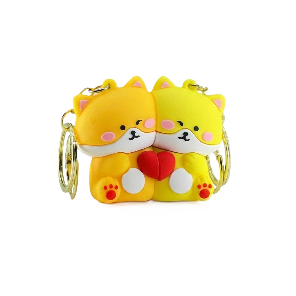 Cute Couple Cat Keychain