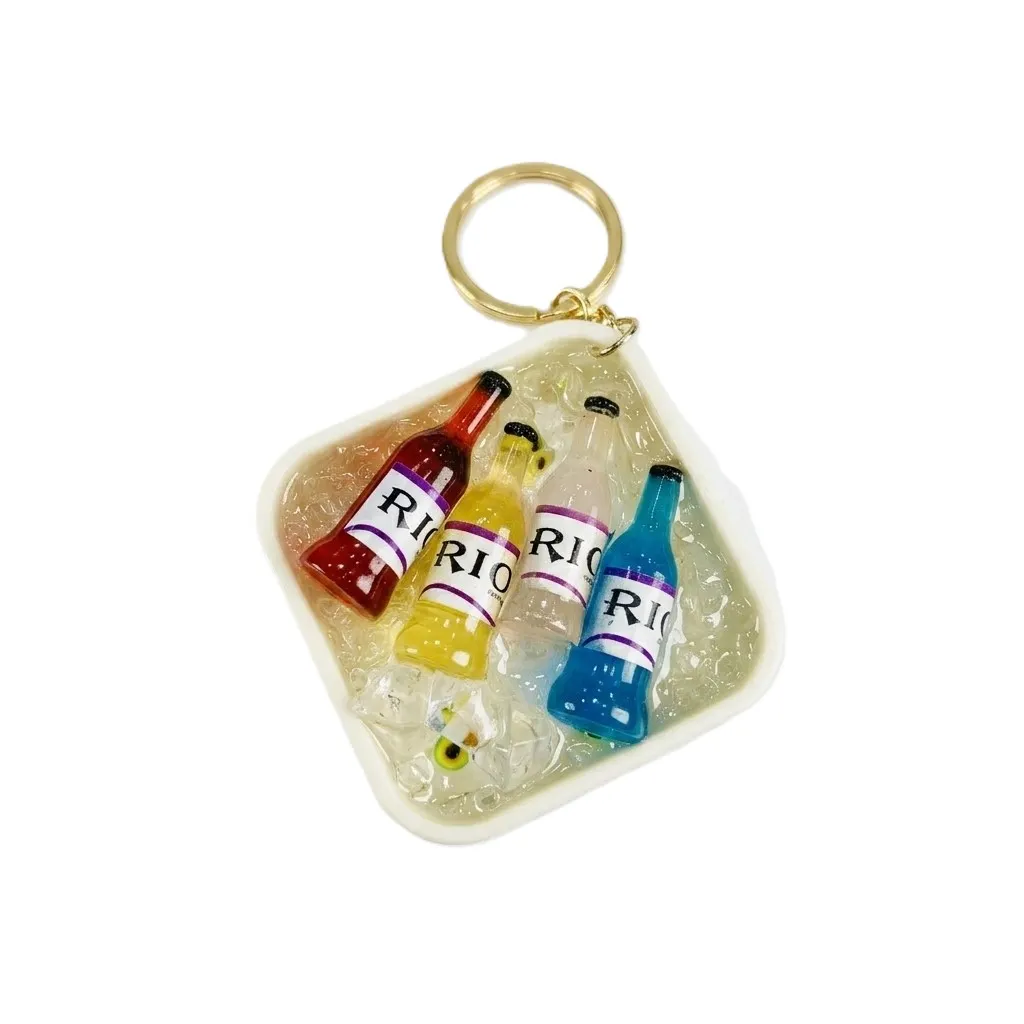 Cute Mini Ice Tray Drink Bottle Keychain