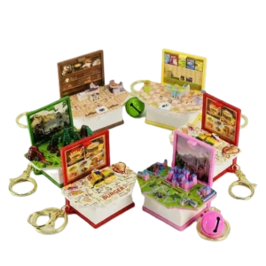 Cute Mini 3D Pop-Up Book Keychain