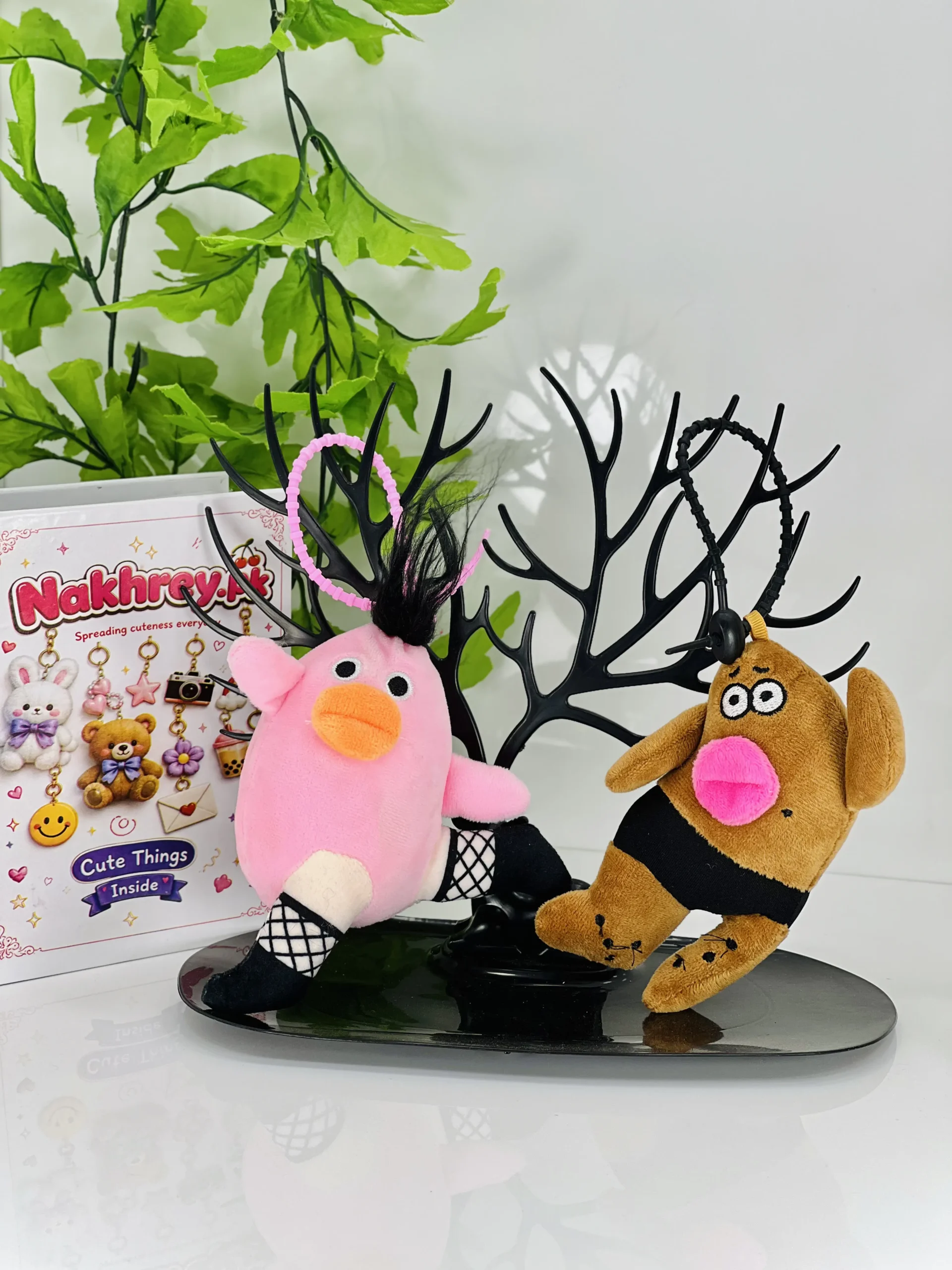 Cute stuffed duck toy displayed with adorable plush character
