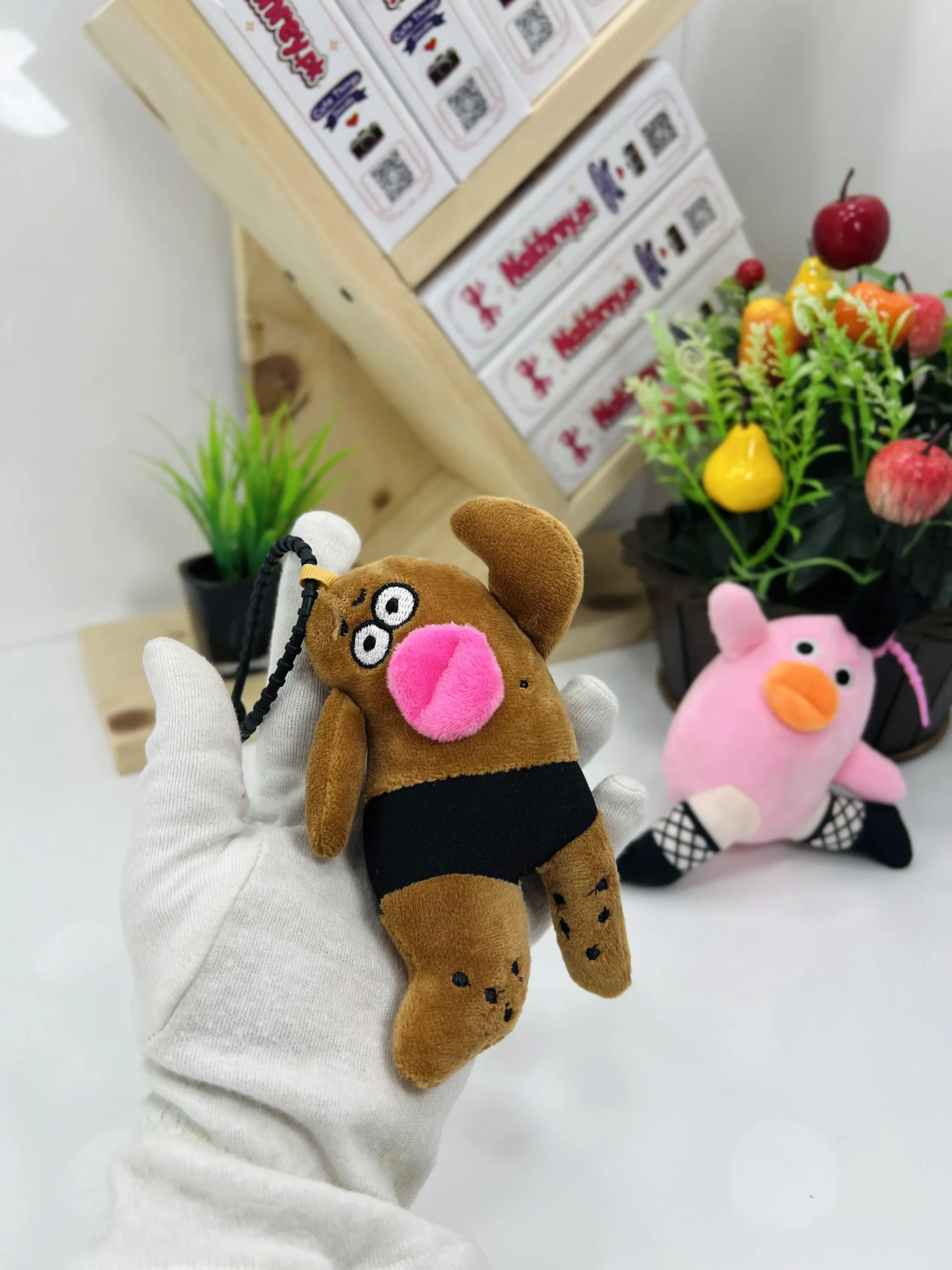 Stuffed duck character toy in different variations