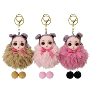 Fluffy Plush Doll Keychain