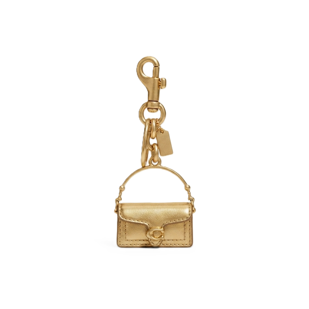 Mini Tabby Metallic Bag Charm Keychain