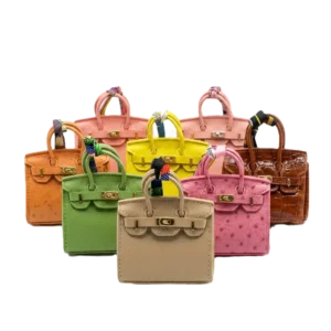 Mini Birkin Handbag Charm Keychain