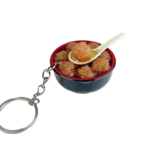 Miniature Asian Dessert Bowl Keychain