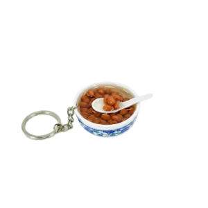Mini 3D Red Bean Soup Bowl Keychain