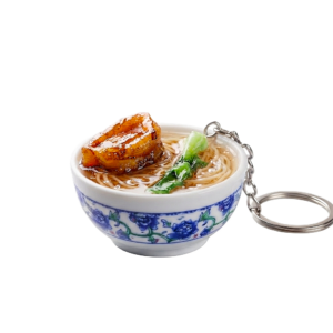 Mini Seafood Abalone Ramen Bowl Keychain