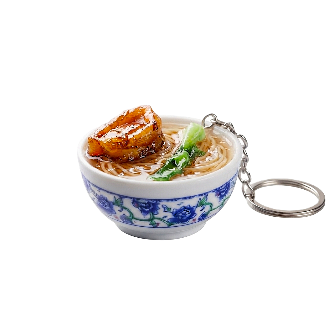 Mini Seafood Abalone Ramen Bowl Keychain