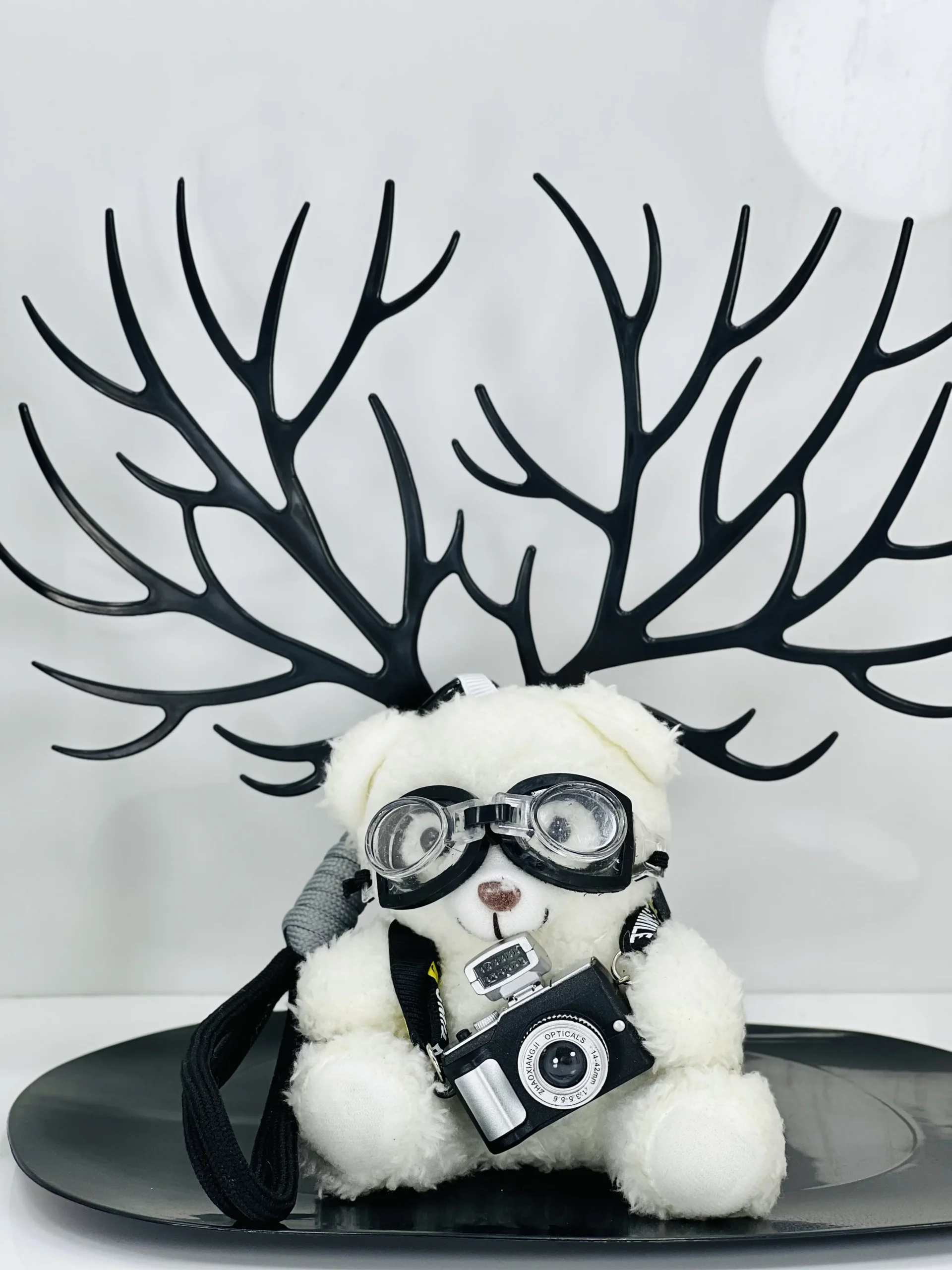 Cute Photographer Teddy Bear Keychain