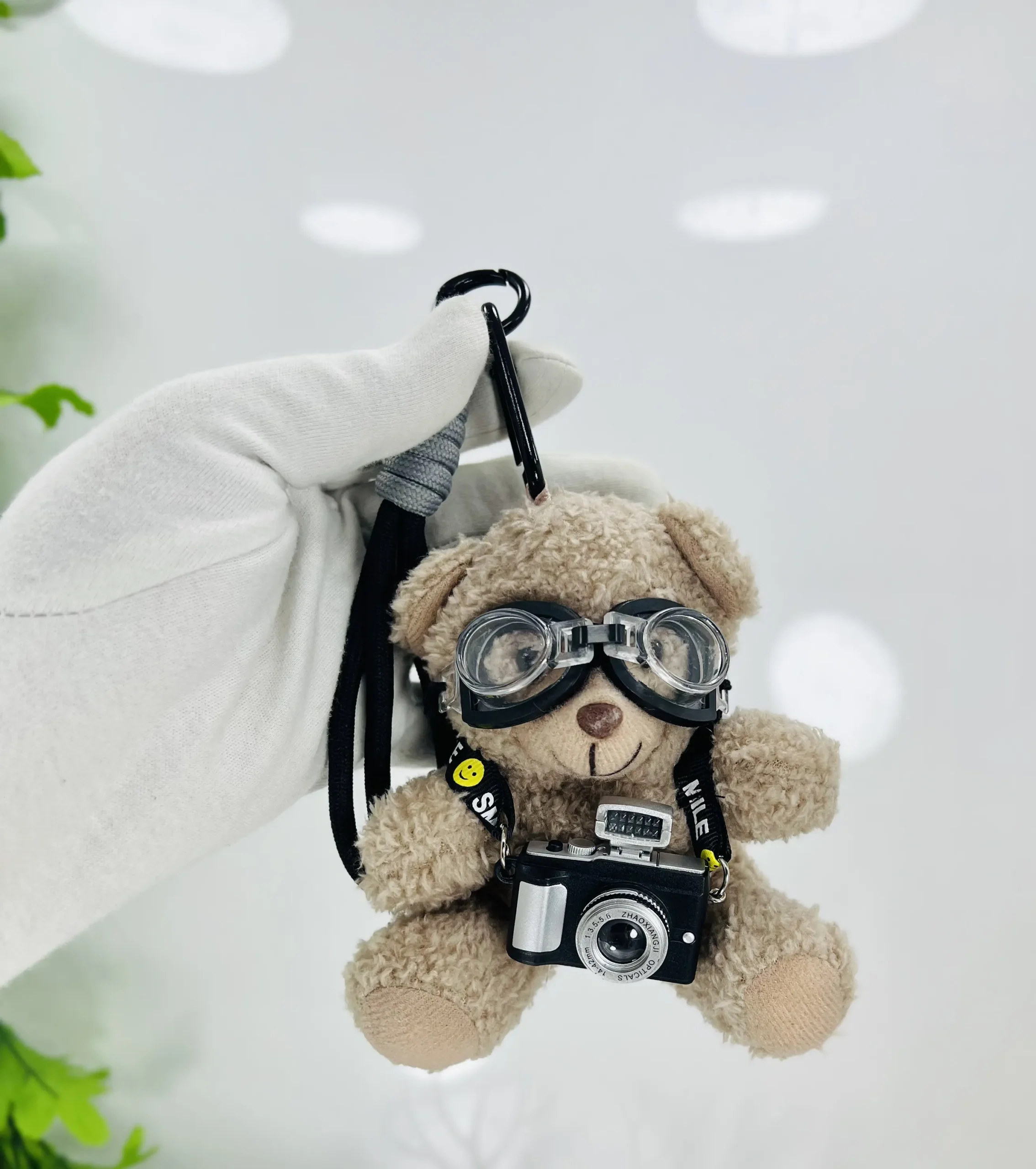 Cute Photographer Teddy Bear Keychain