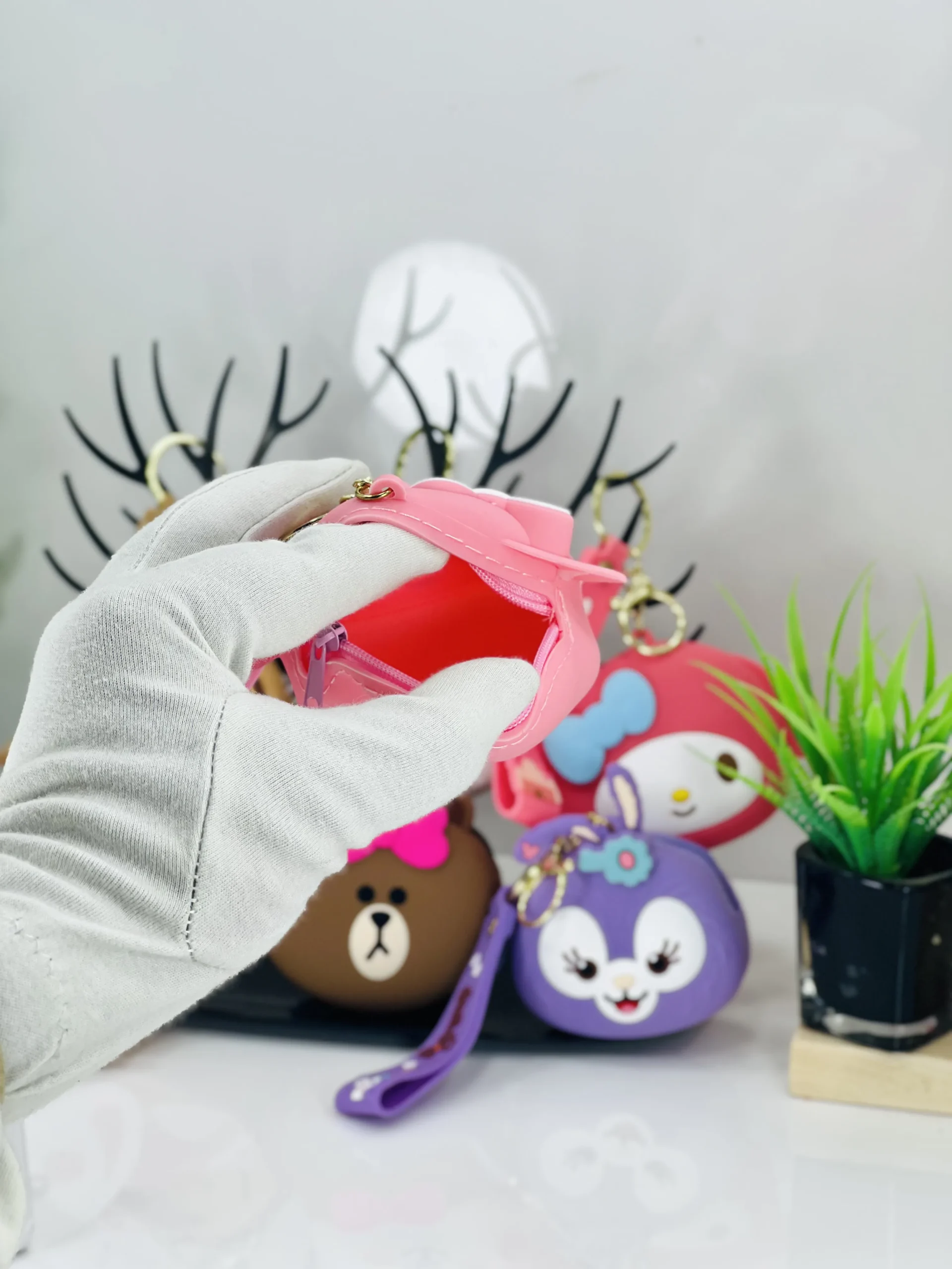 Cute Silicone Coin Pouch Keychain