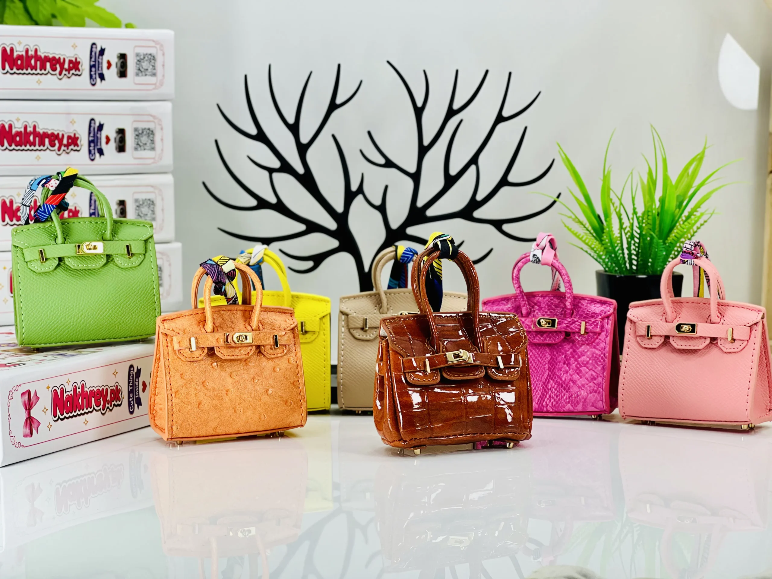 Mini Birkin Handbag Charm Keychain