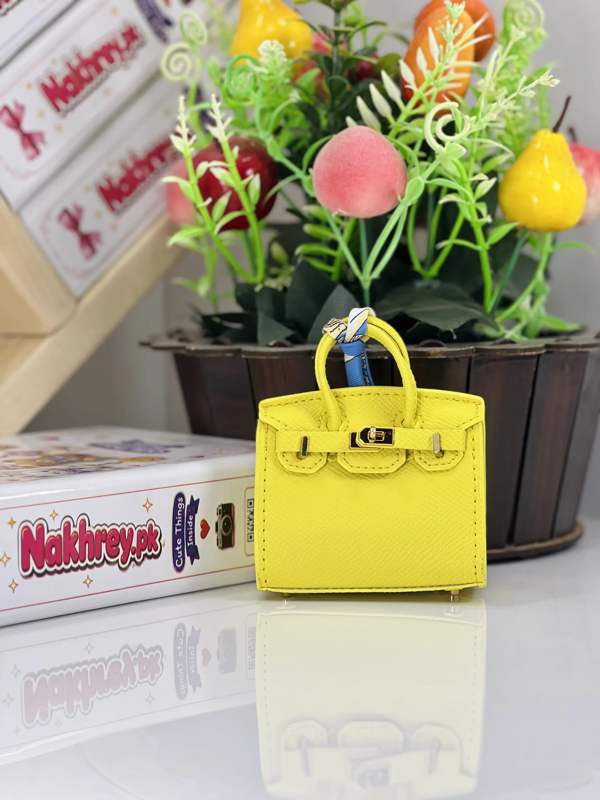 Mini Birkin Handbag Charm Keychain