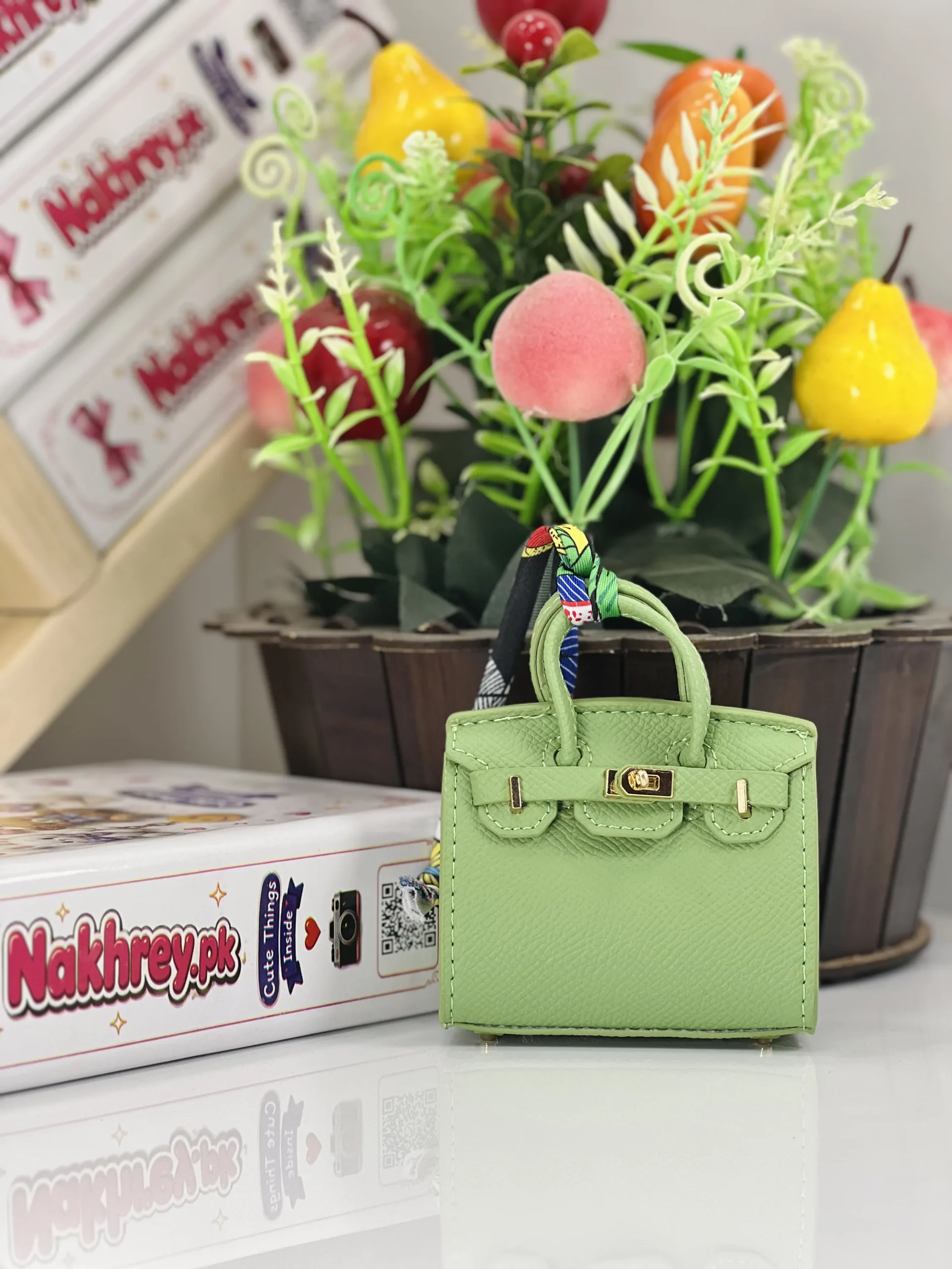 Mini Birkin Handbag Charm Keychain