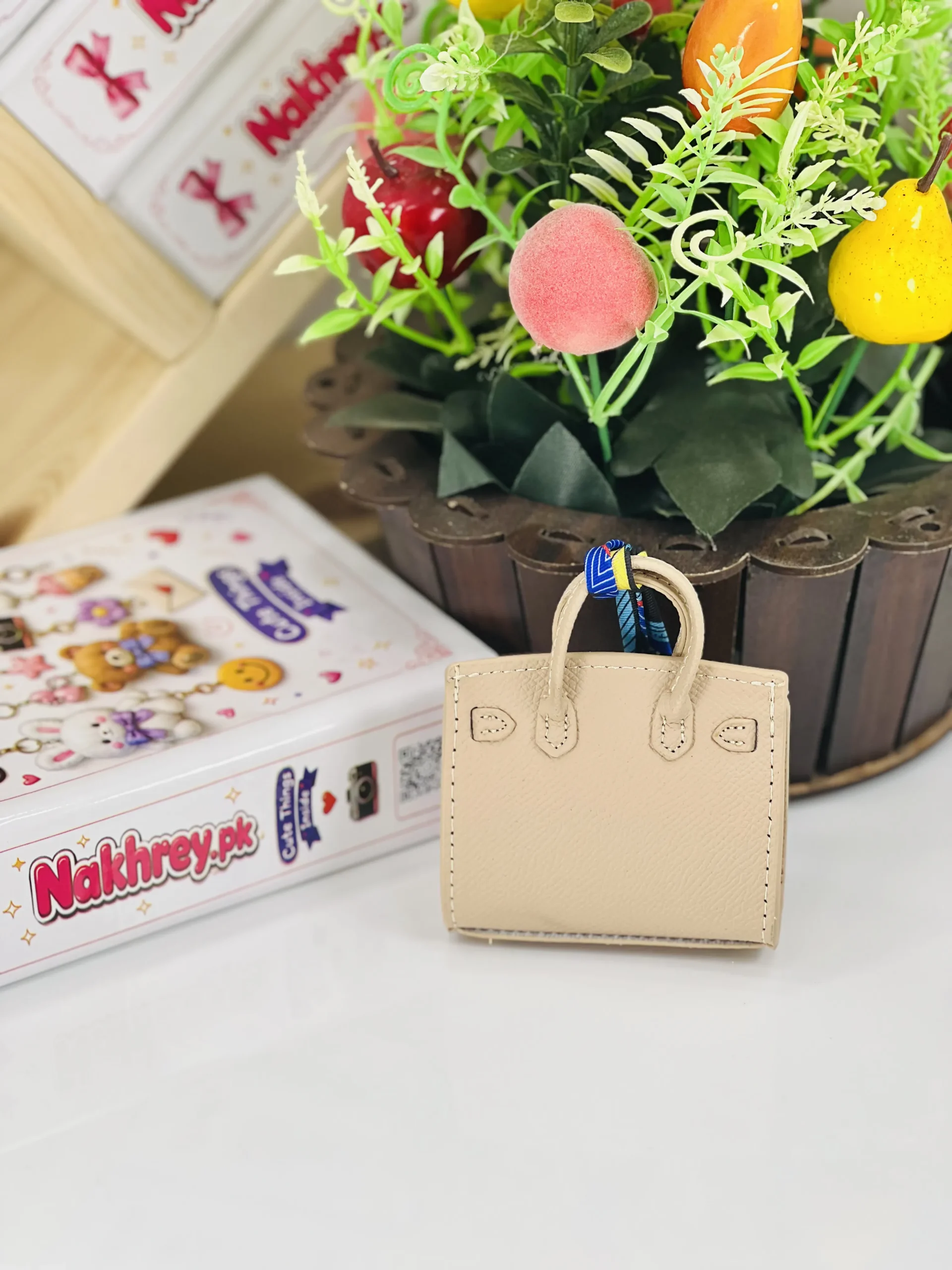Mini Birkin Handbag Charm Keychain