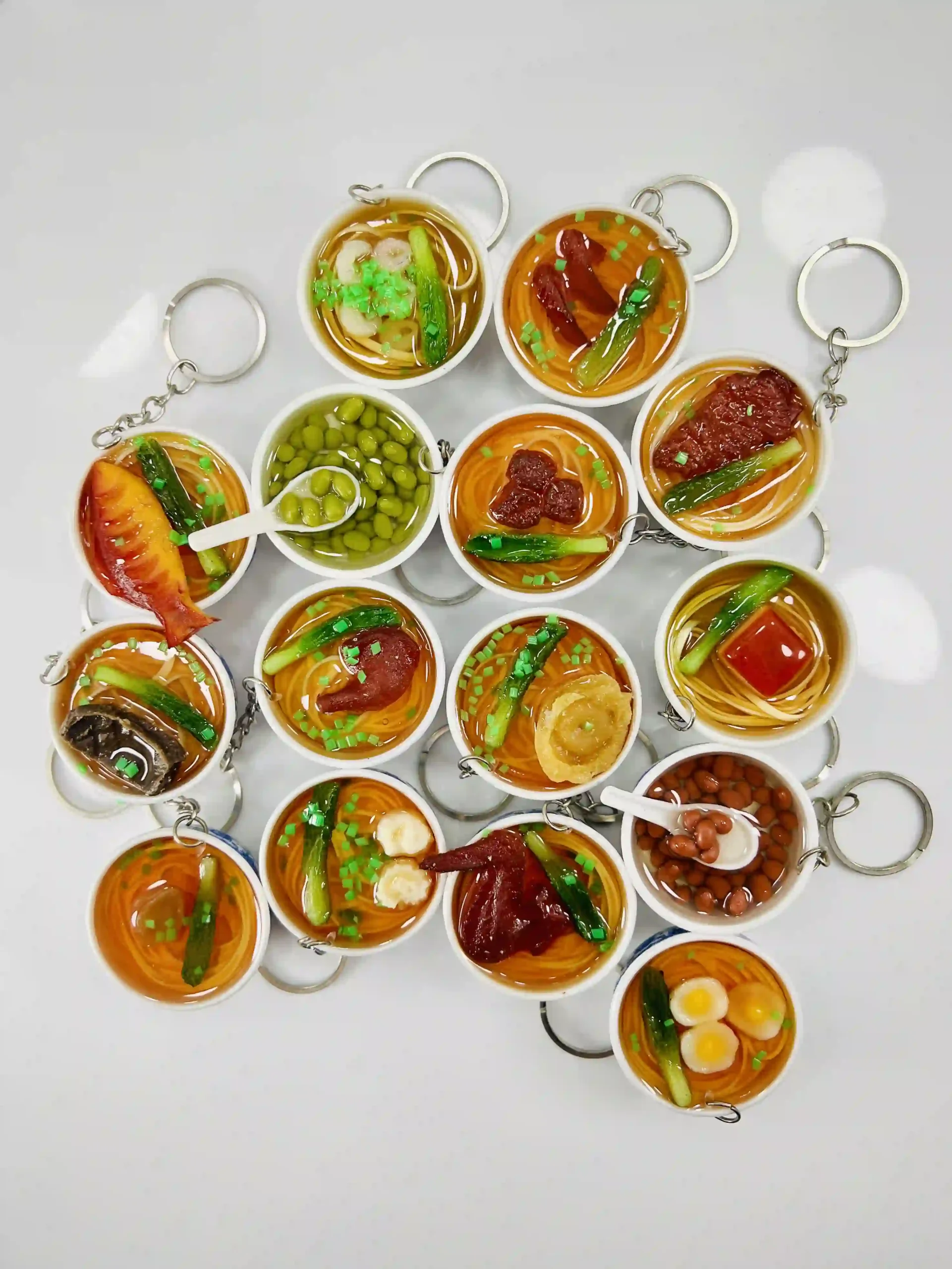 Asian Egg Noodle Soup Bowl Keychain - Image 7