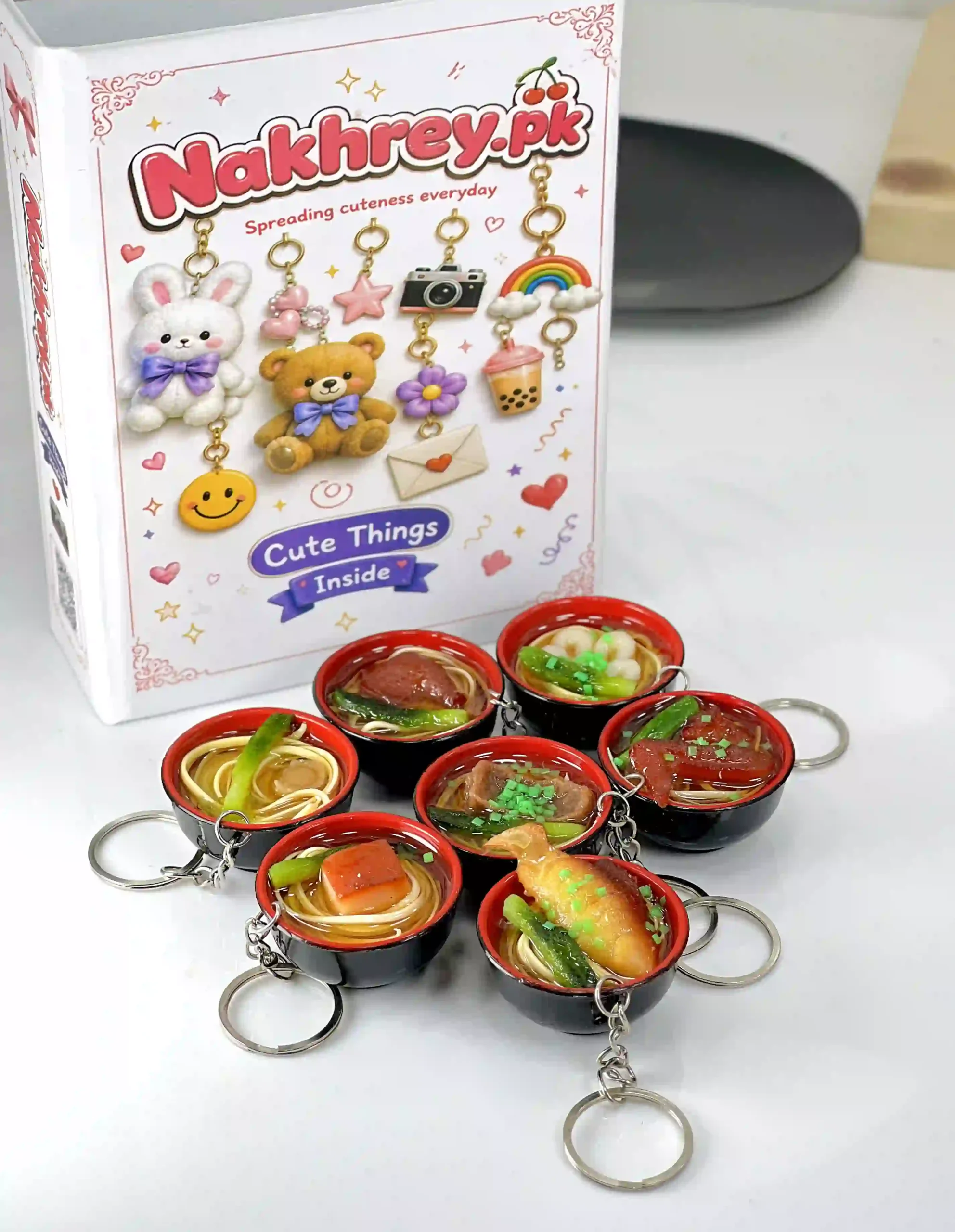 Mini Braised Chicken Leg Ramen Bowl Keychain