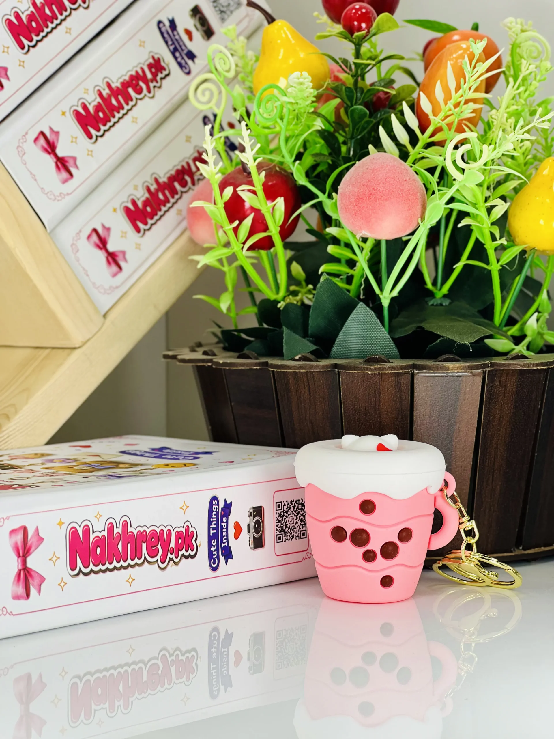 Pop-Up Boba Milk Tea Cup Keychain