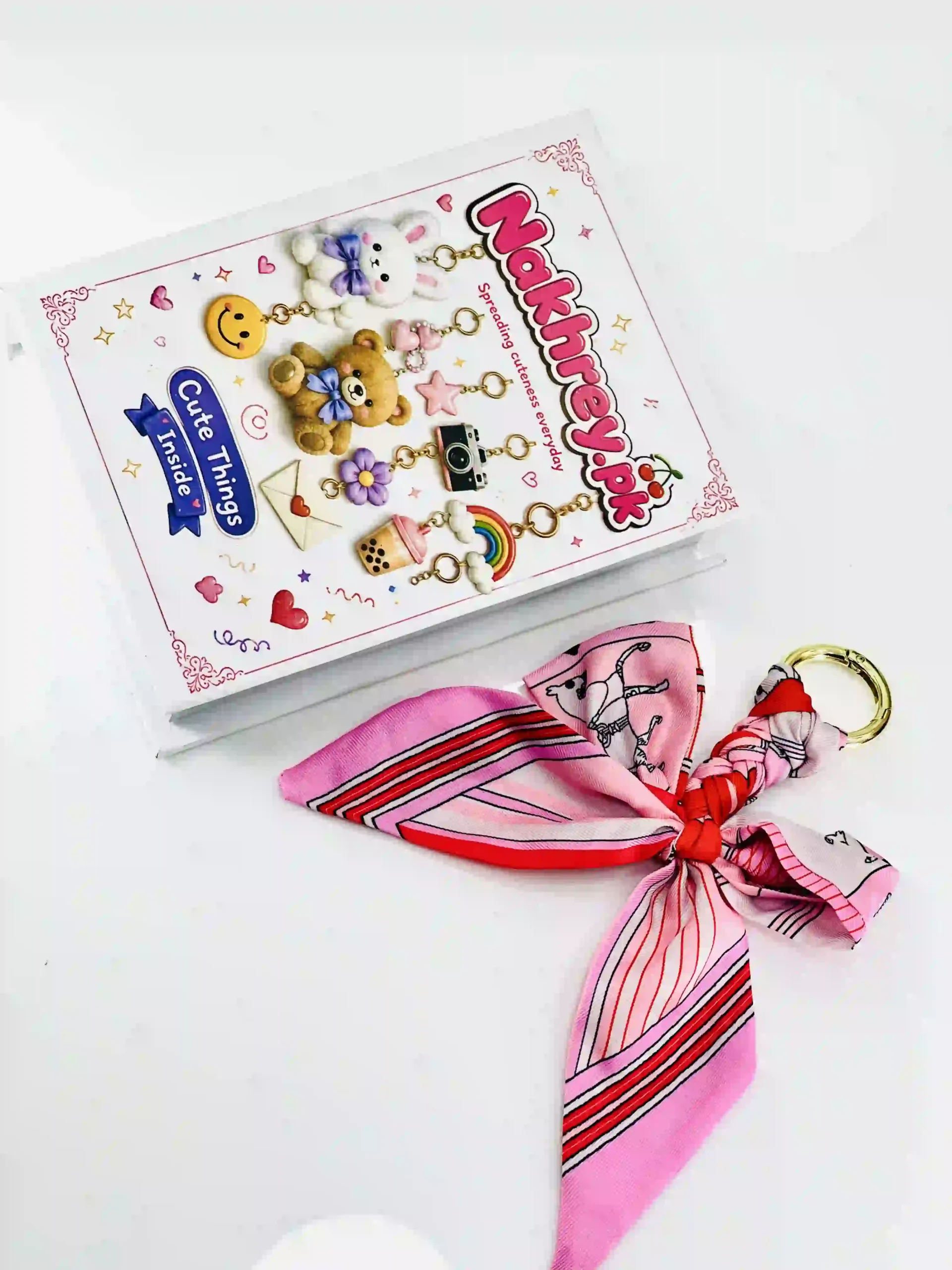 Silk Twilly Bow Bag Charm & Keychain