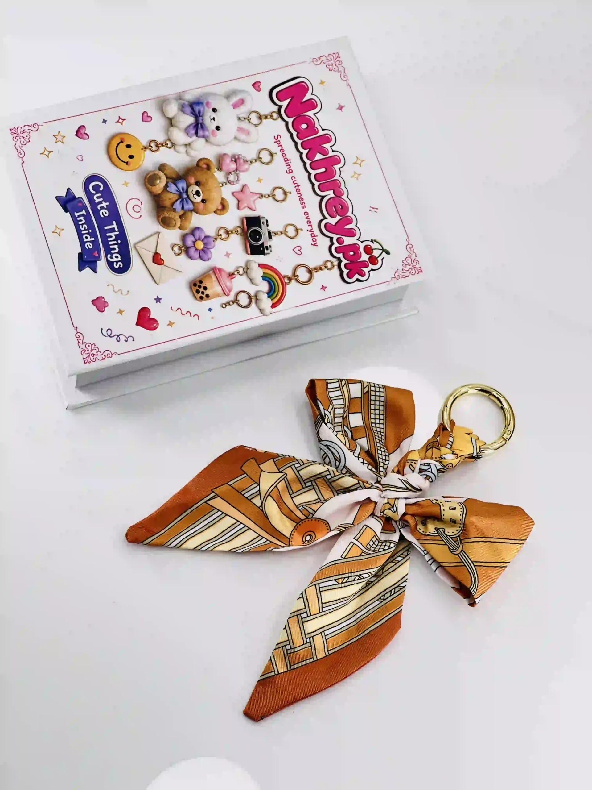 Silk Twilly Bow Bag Charm & Keychain