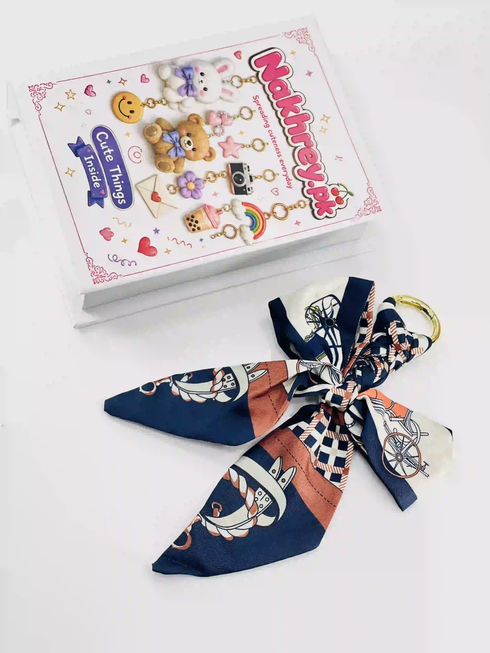 Silk Twilly Bow Bag Charm & Keychain