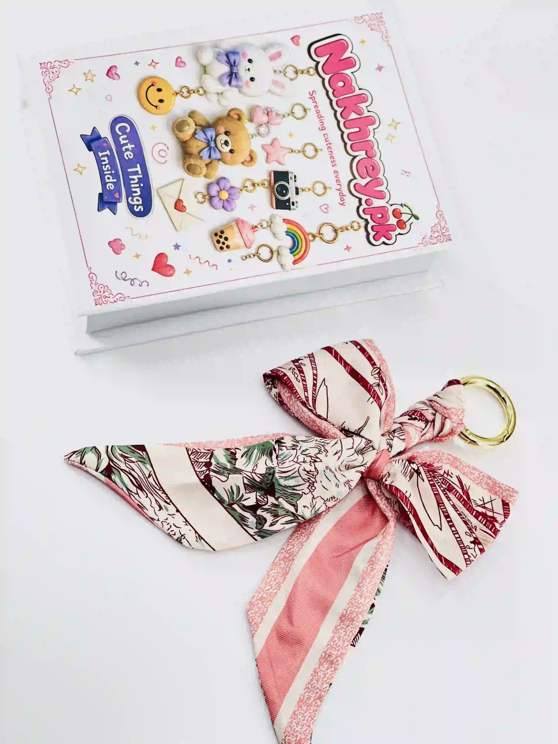 Silk Twilly Bow Bag Charm & Keychain