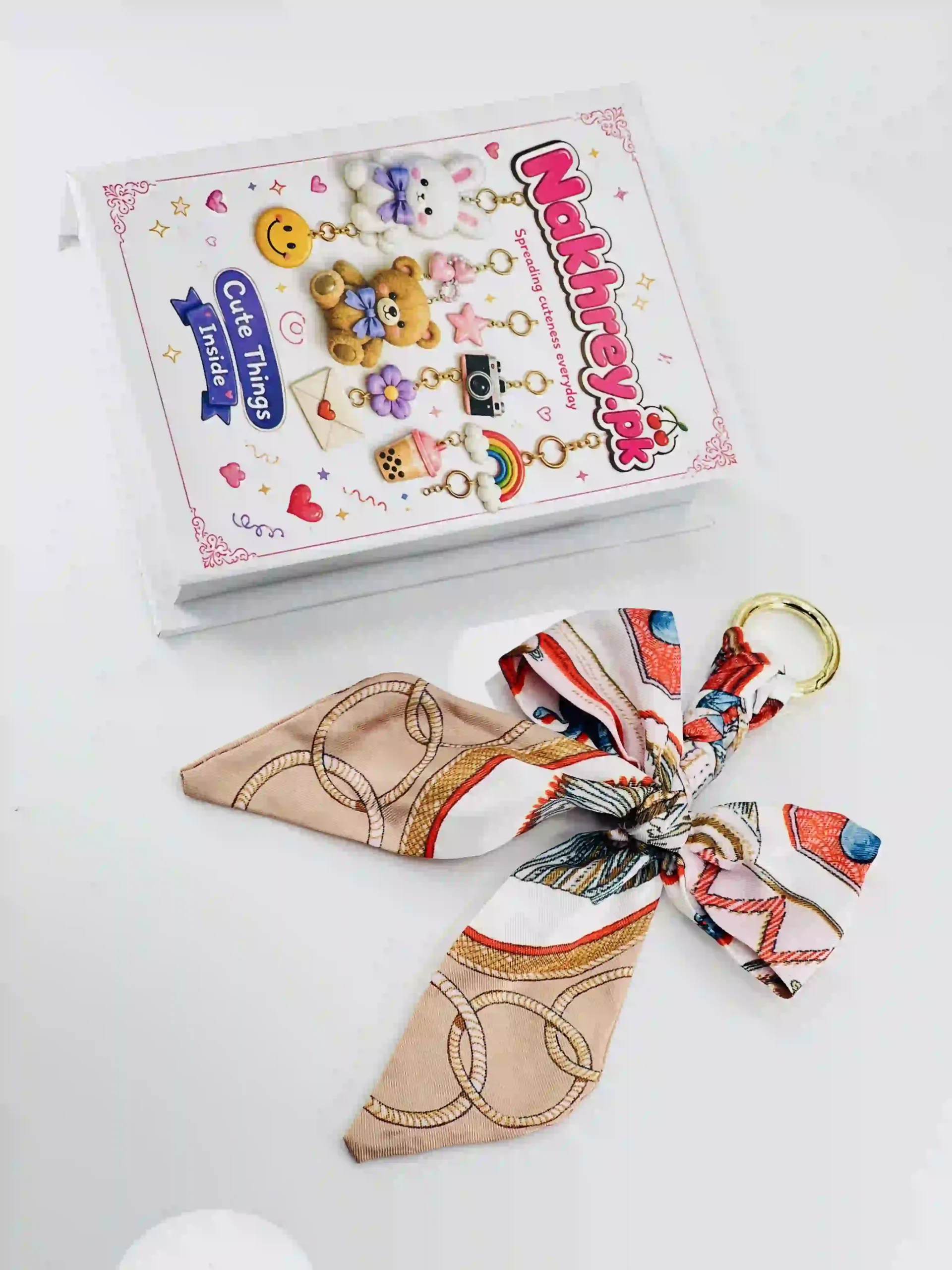 Silk Twilly Bow Bag Charm & Keychain