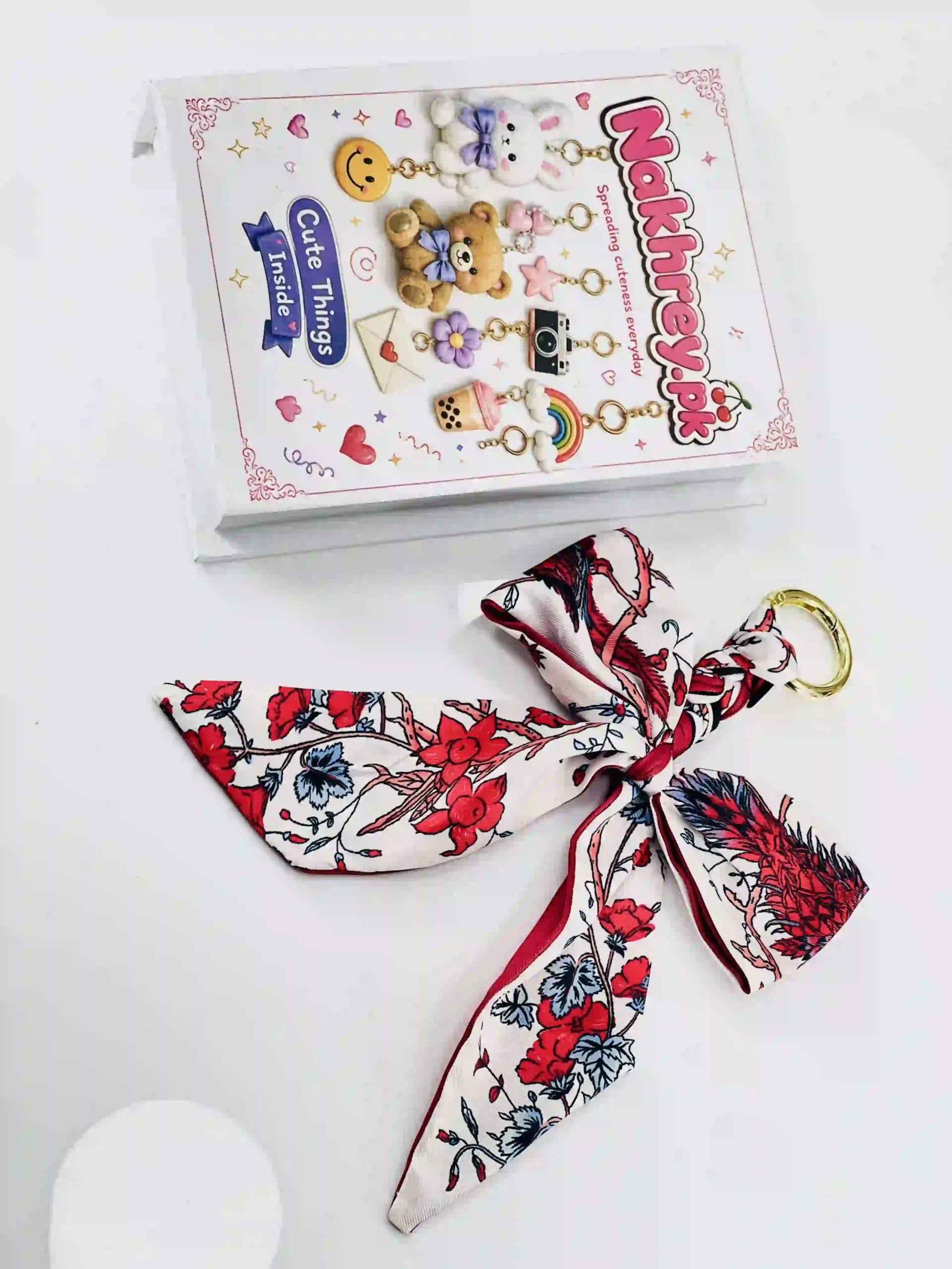Silk Twilly Bow Bag Charm & Keychain