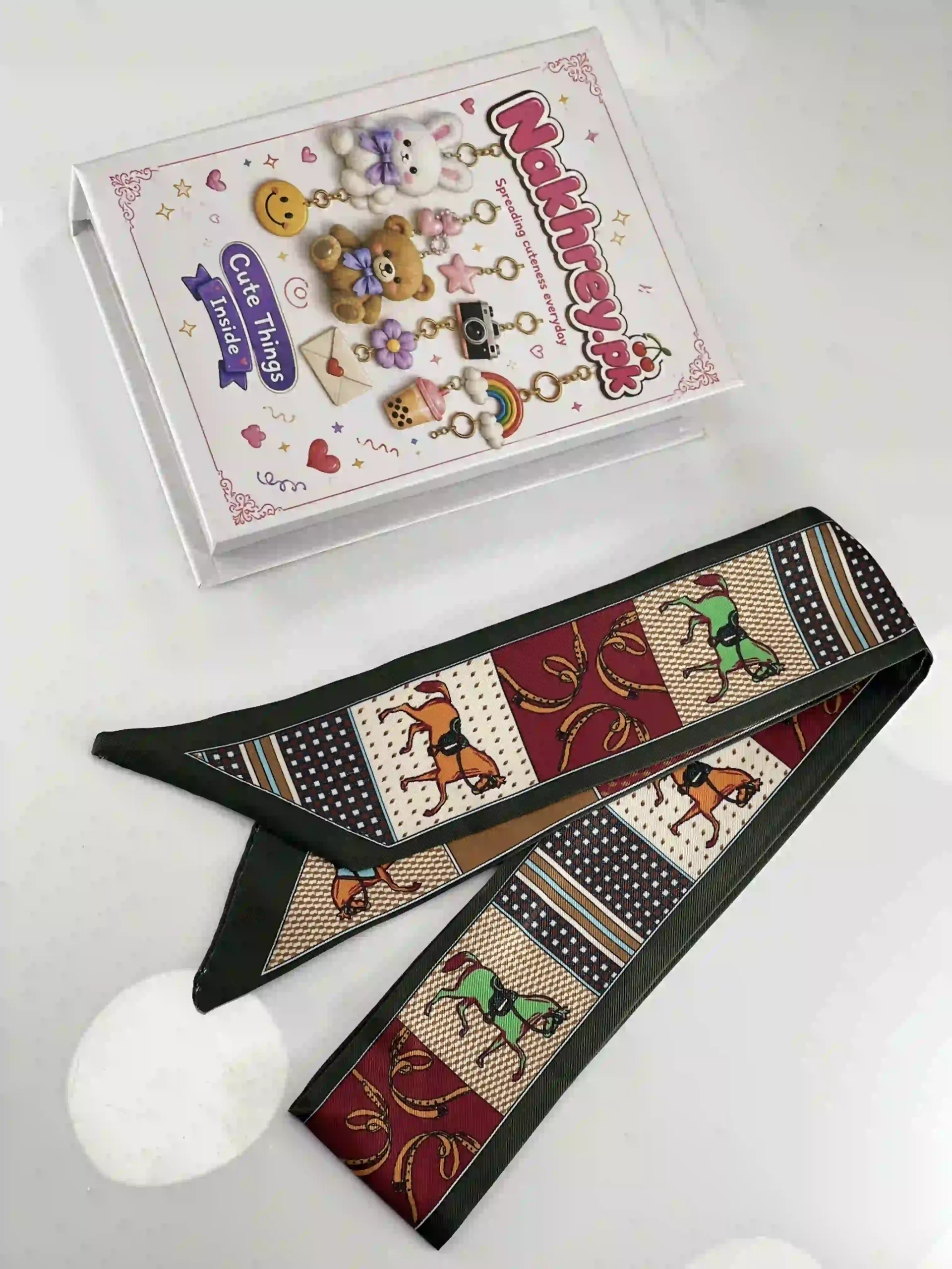 Hermes Silk Twilly Scarf for Bag Handle