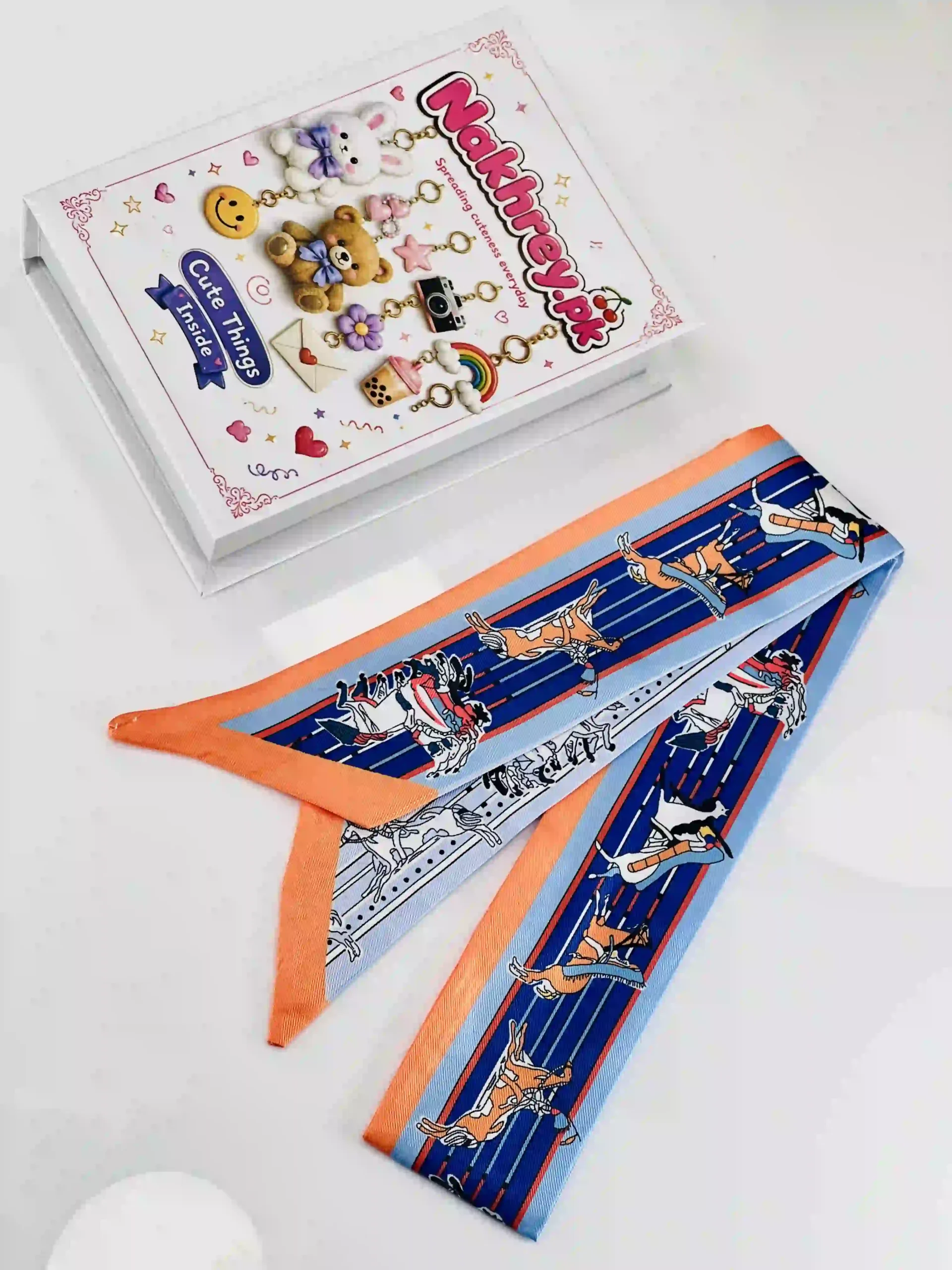 Hermes Silk Twilly Scarf for Bag Handle