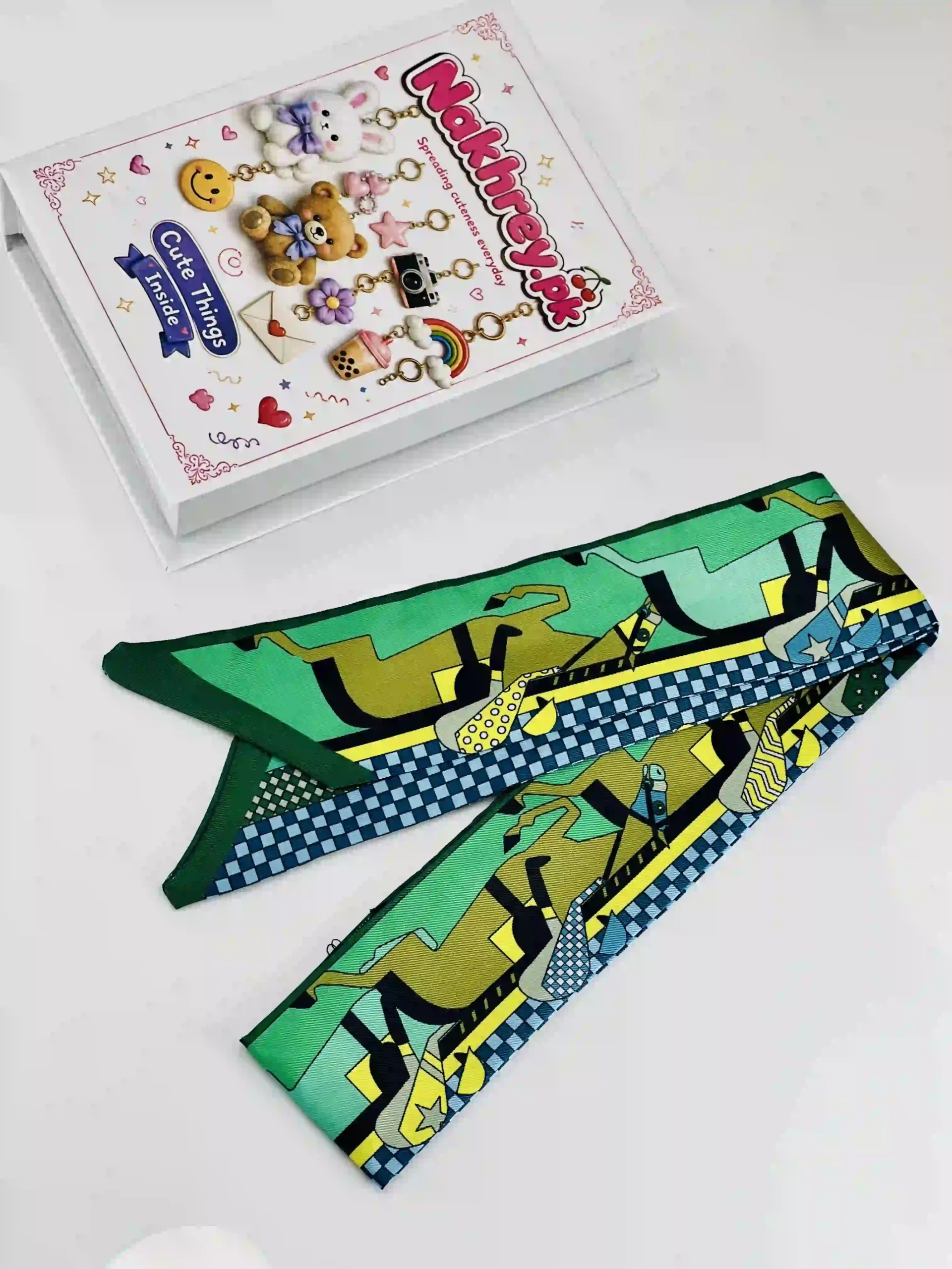 Hermes Silk Twilly Scarf for Bag Handle