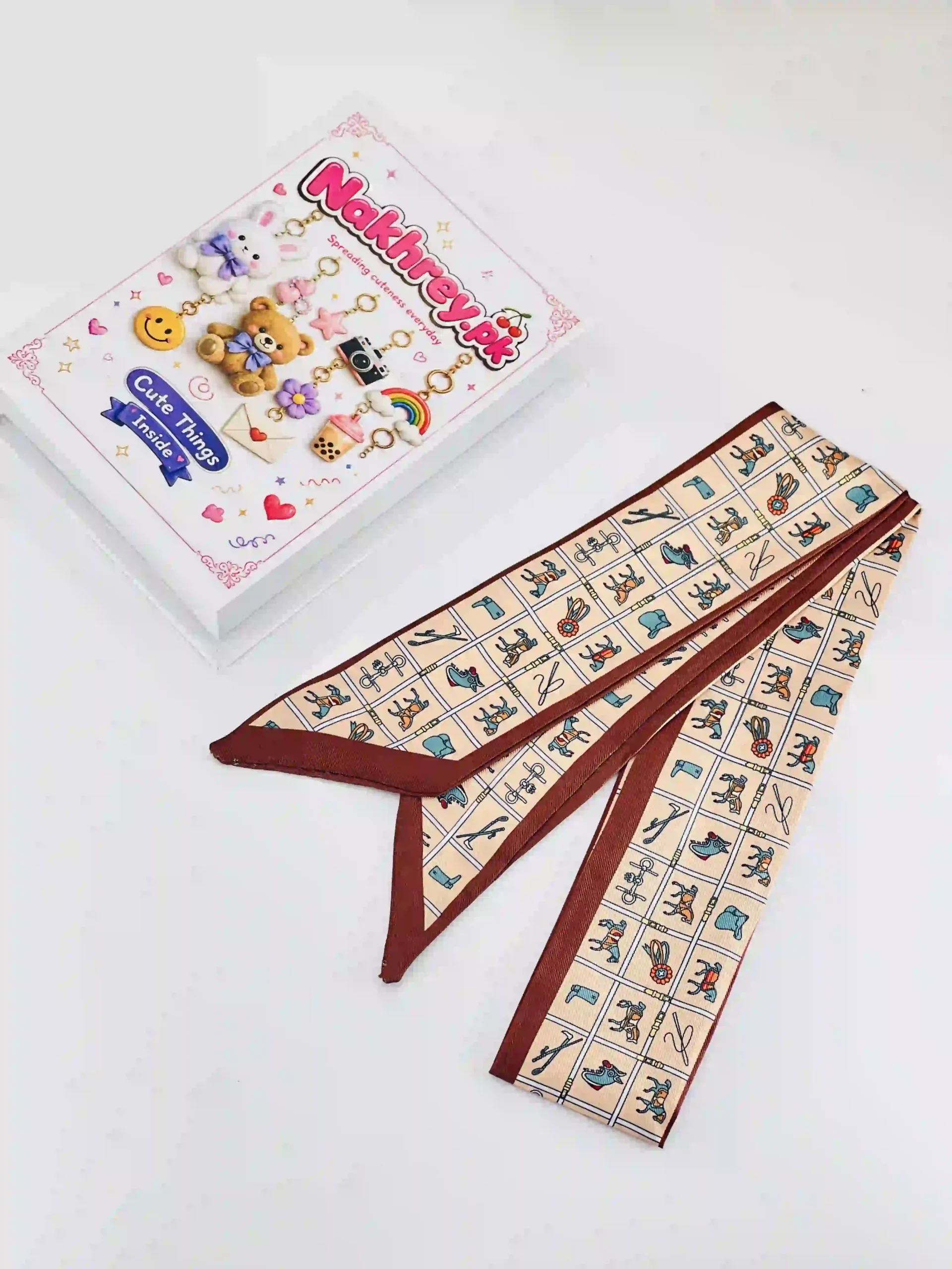 Hermes Silk Twilly Scarf for Bag Handle