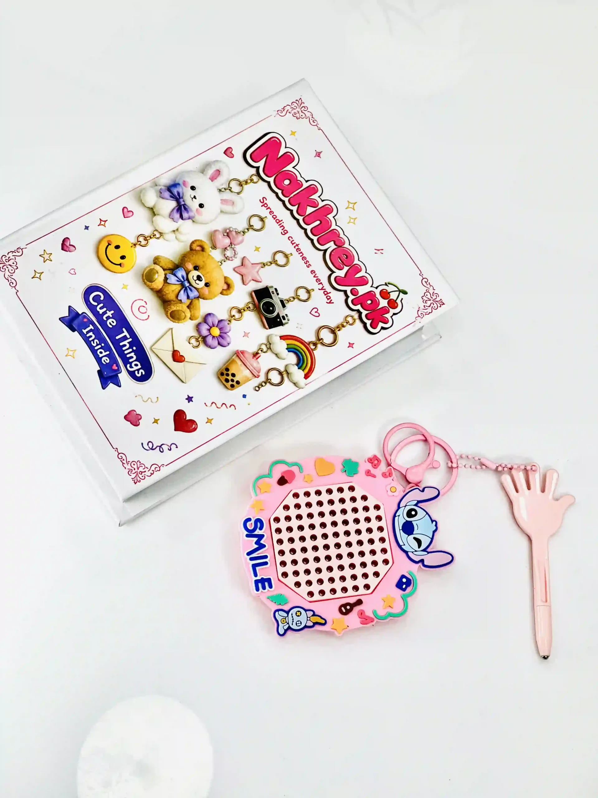 Stitch Magnetic Bead Maze Game Keychain