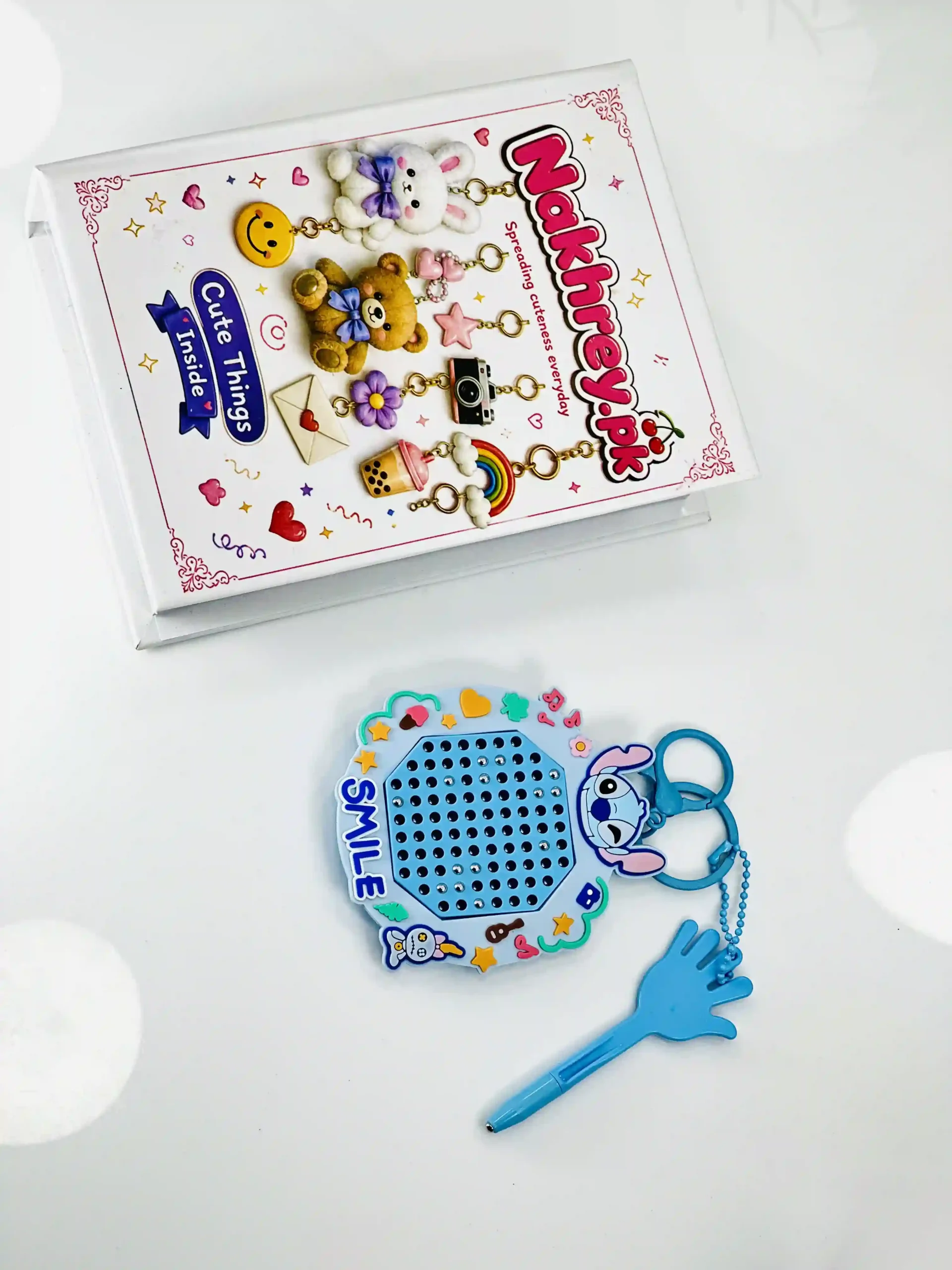 Stitch Magnetic Bead Maze Game Keychain