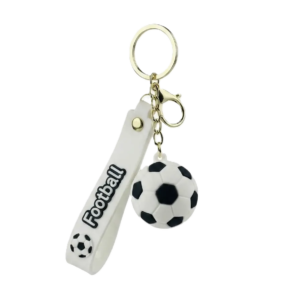 Cute Mini Football Keychain with Strap