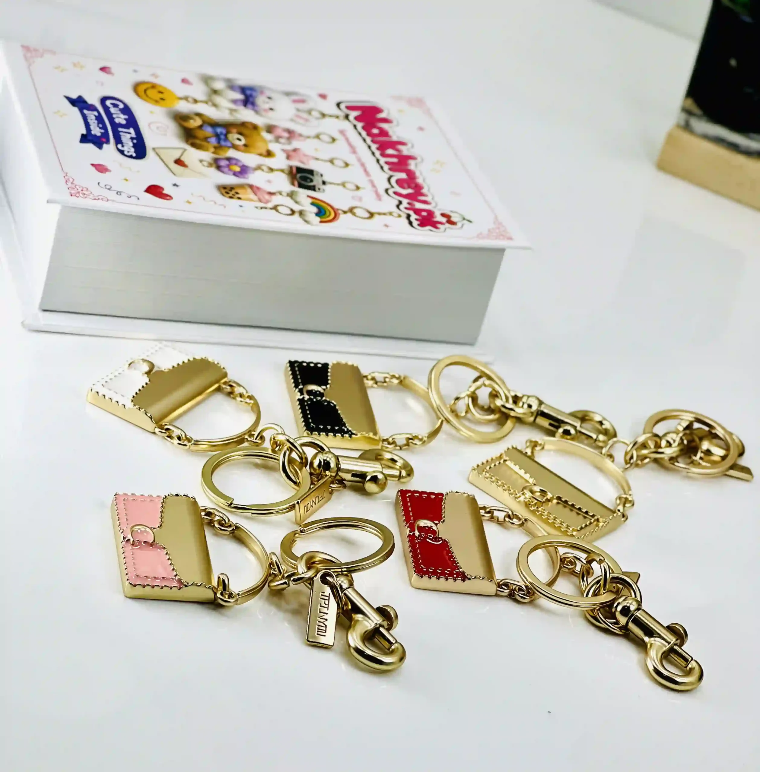 Mini Tabby Metallic Bag Charm Keychain