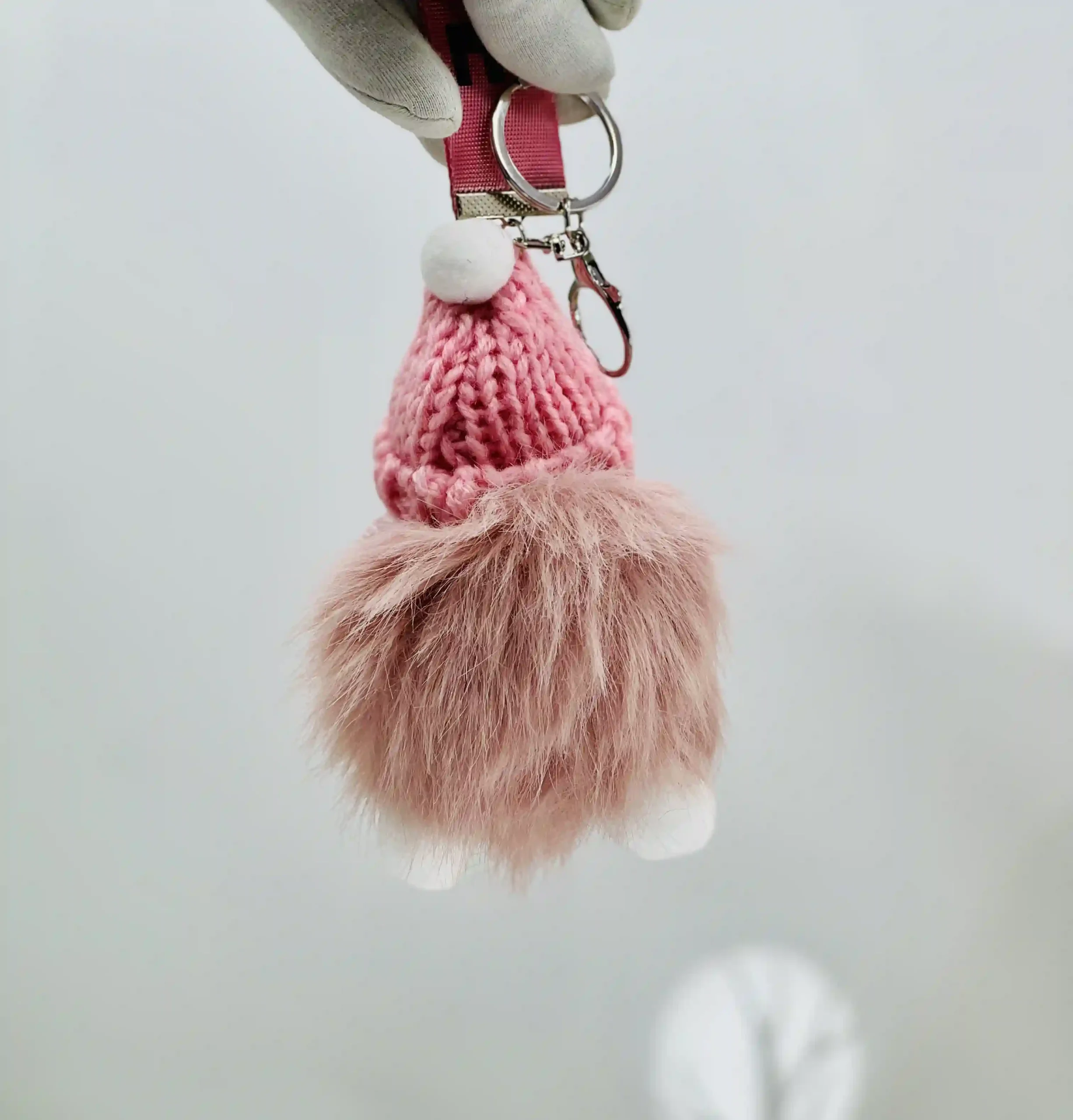 Fluffy Plush Doll With Glasses Bag Charm & Keychain - Image 6