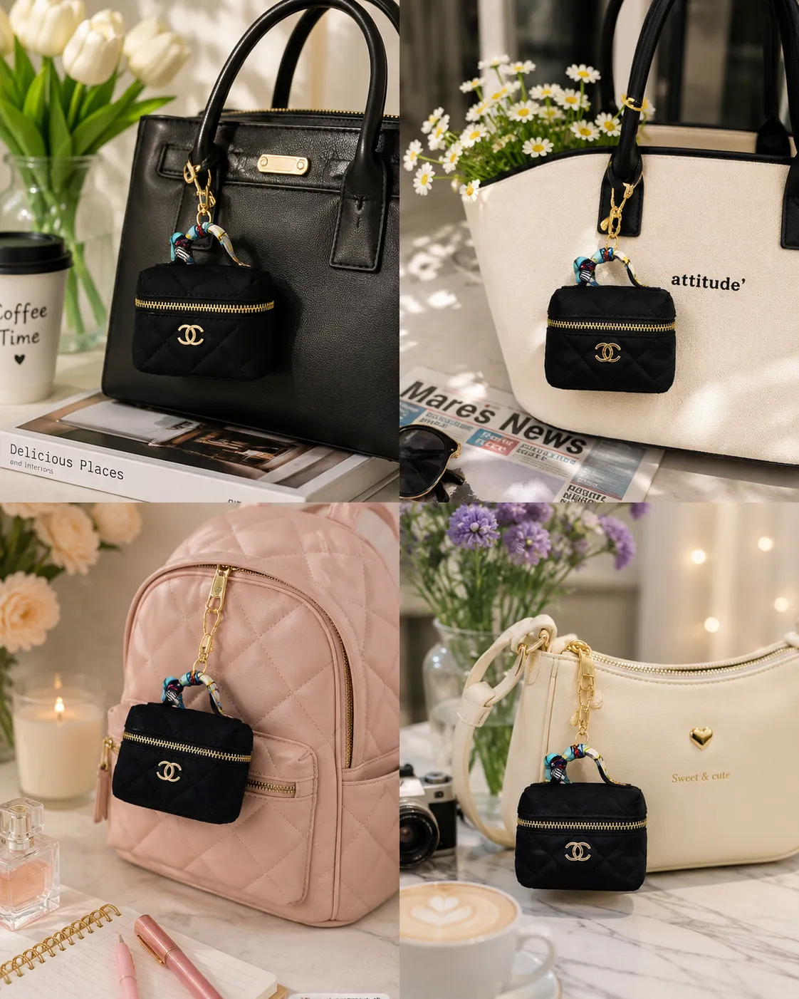 Mini Chanel Leather Bag Hanging