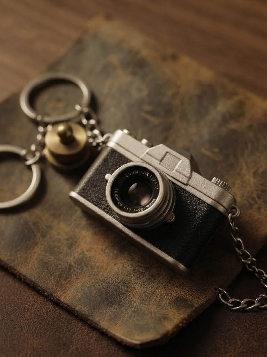 Mini DSLR Camera Keychain with Flash