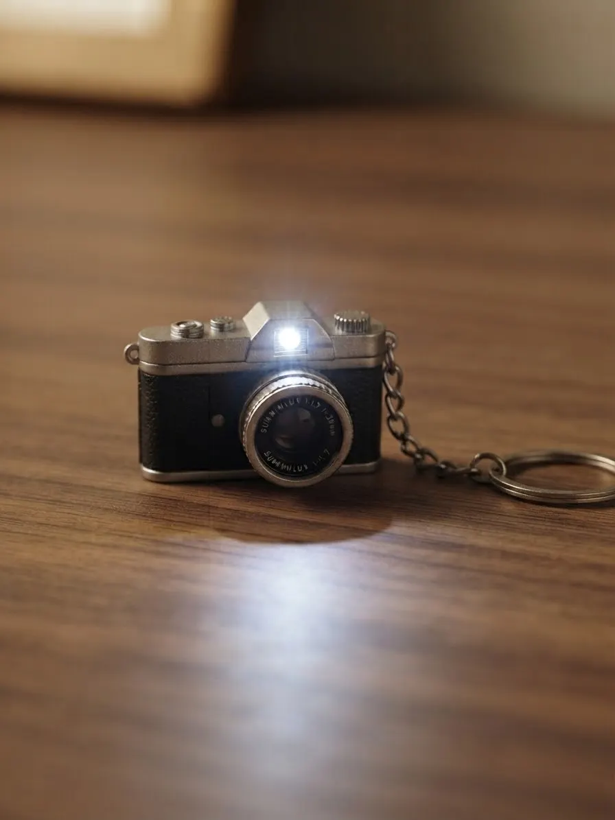 Mini DSLR Camera Keychain with Flash