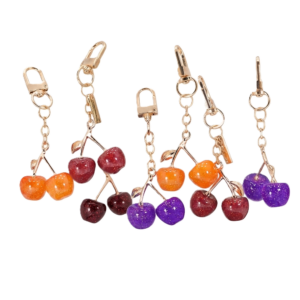 Mini Glitter Cherry Bag Charm & Keychain