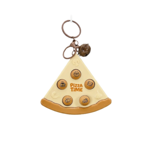Pizza Time Fidget Pop-It Game Keychain